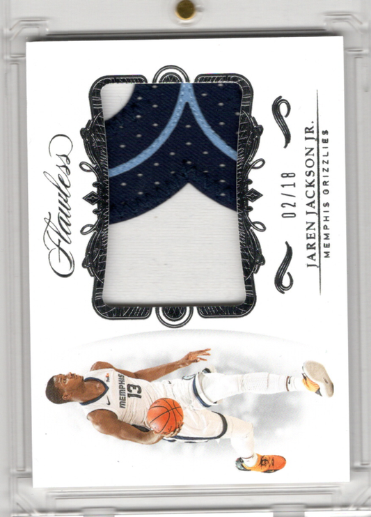2018-19 Panini Flawless Rookie Patch Jaren Jackson Jr. Karte 02/18 Memphis Grizzlies.