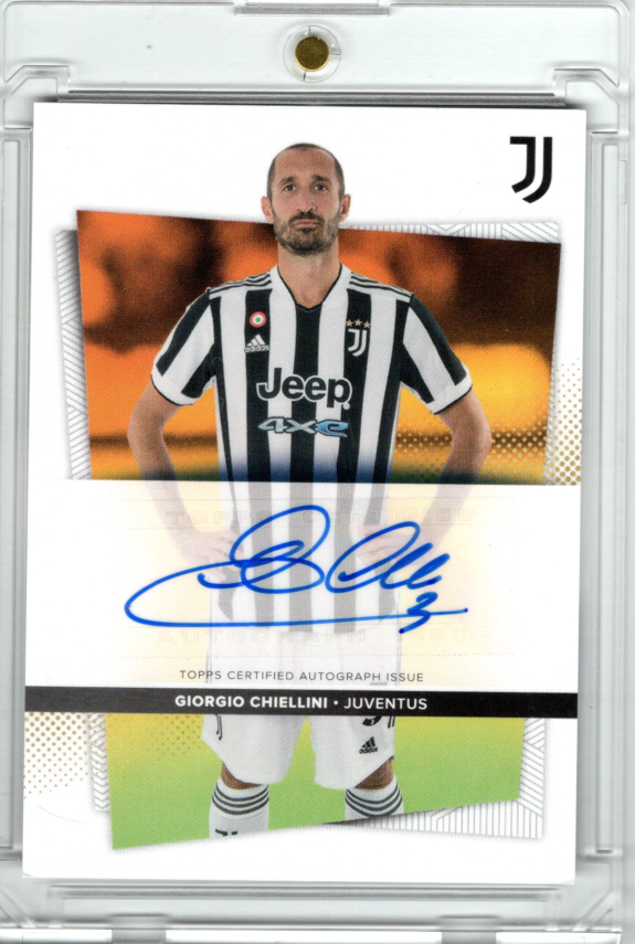 2021-22 Topps Juventus Team Set Giorgio Chiellini Auto Karte Juventus Turin.