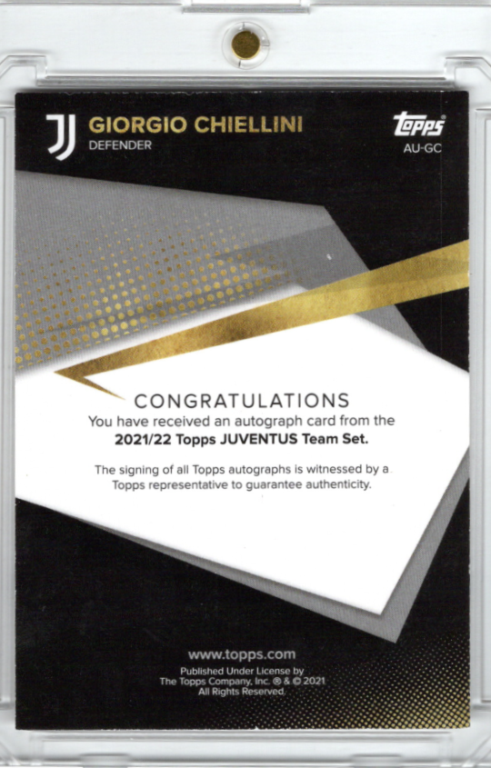 2021-22 Topps Juventus Team Set Giorgio Chiellini Auto Juventus Turin