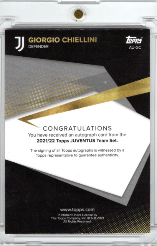 2021-22 Topps Juventus Team Set Giorgio Chiellini Auto Juventus Turin