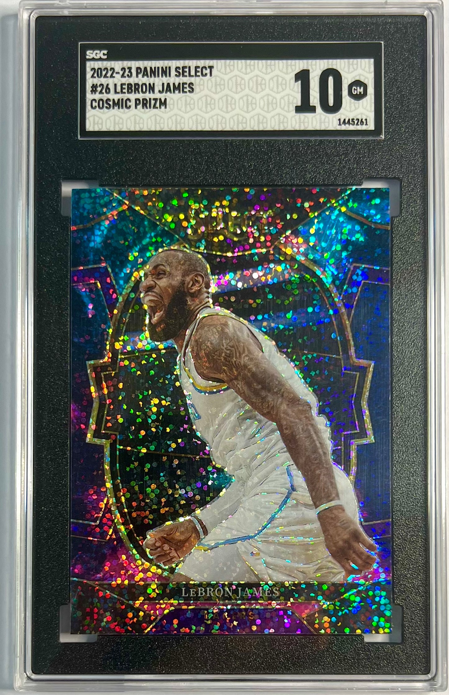 2022-23 Panini Select Concourse Cosmic Prizm LeBron James SGC 10 Gem Mint Karte LA Lakers.