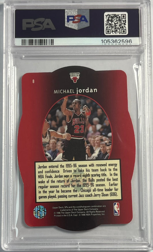 1996 Upper Deck SPx Gold Michael Jordan PSA 8 Chicago Bulls
