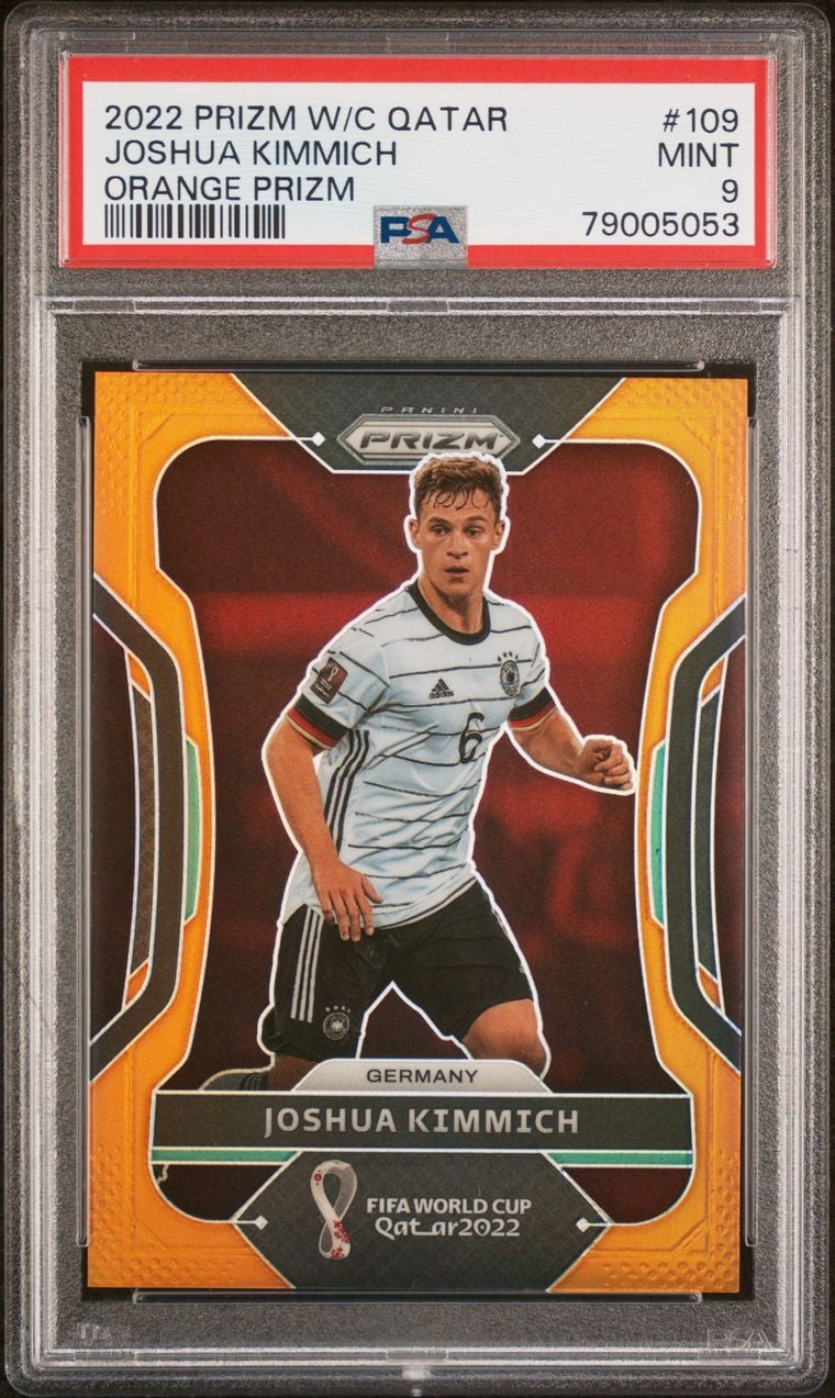 2022 Panini Prizm World Cup Orange Joshua Kimmich 01/25 Deutschland PSA 9