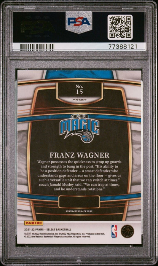 2021-22 Panini Select Silver Prizm Franz Wagner RC Rookie PSA 10 Orlando Magic